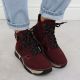 7. Burgundy Suede Ankle Boots for Women Rieker 45960-35