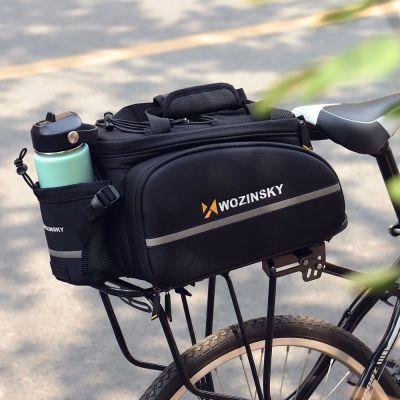 19. Wozinsky large bike rack bag 35l + rain cover black (WBB19BK)