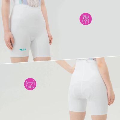 5. Rockbros YDDK017-1 TVI Women's Cycling Shorts with Bib and Pad Size L - White
