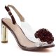 Burgundy Transparent Heeled Sandals D&A MR62-9077