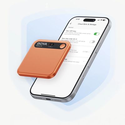 11. BOYA Notra Voice Recorder with AI Transcription - Orange