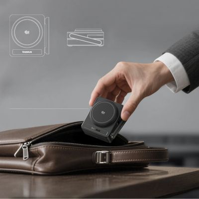 12. Baseus PicoGo AF21 3-in-1 Qi2.2 35W Wireless Charger with 1m USB-C Cable - Black