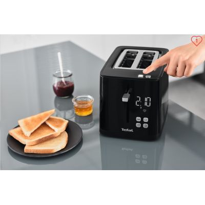 6. Tefal TT6408 Toaster 2 Slices Black 850 W