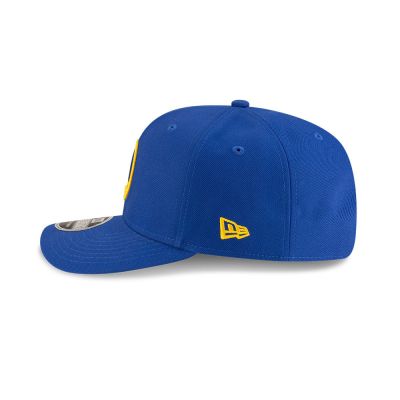5. New Era 9SEVENTY Golden State Warriors NBA Team Blue Stretch Snapback Cap - 60755456
