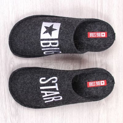 3. Home slippers made of wool felt Big Star M INT1804