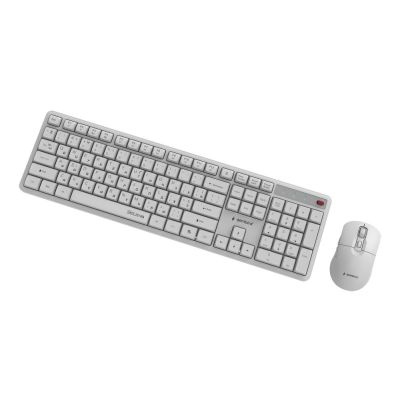 4. GEMBIRD WIRELESS KEYBOARD + MOUSE SET SILENT KEY PRO BUSINESS, WHITE, RU LAYOUT