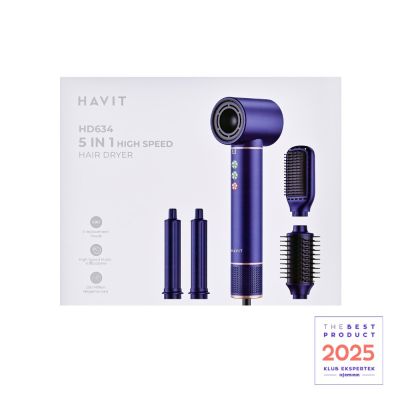 58. Hot Air Curling Styler Havit HD634 (4 attachments)