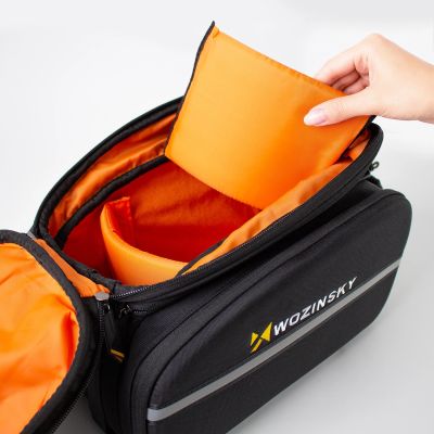 24. Wozinsky large bike rack bag 35l + rain cover black (WBB19BK)