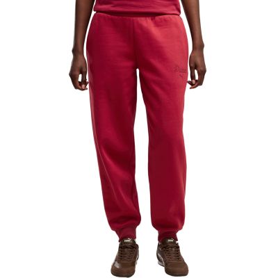 Women’s Puma ESS Script Comfort Sweatpants red 694067 23