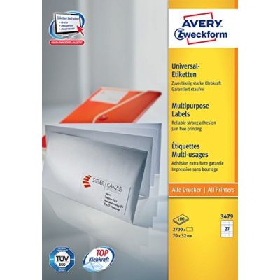 Avery 3479 Printable Labels White Self-Adhesive Printable Labels