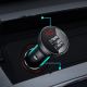 11. Baseus 2x USB 4.8A 24W car charger with LCD + 3in1 cable USB - USB Type C / micro USB / Lightning 1.2m black (TZCCBX-0G)