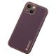 4. Dux Ducis Yolo iPhone 14 Plus case elegant purple faux leather cover