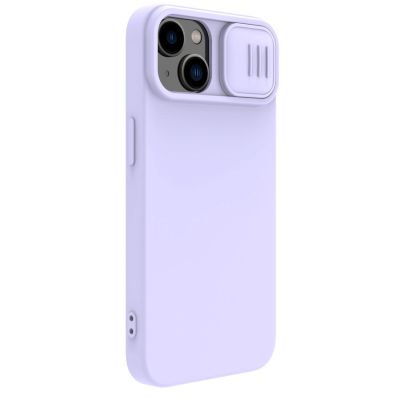 3. Nillkin CamShield Silky Silicone Case iPhone 14 Plus Case with Camera Protector Purple