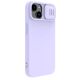 3. Nillkin CamShield Silky Silicone Case iPhone 14 Plus Case with Camera Protector Purple