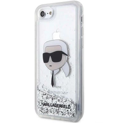 2. Karl Lagerfeld KLHCI8LNKHCH iPhone 7/8/ SE 2020/2022 silver/silver hardcase Glitter Karl Head