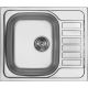 Single-bowl steel sink with drainer ZEO 311A