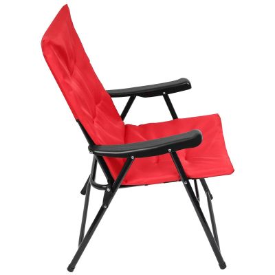 14. FOLDING GARDEN CHAIR 59X66X45/90CM WITH CUSHION RED