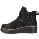 3. Women's leather ankle boots with wedges and flowers, black Filippo DBT6452