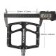 3. Rockbros K399-BK Wide Platform Bicycle Pedals - Black