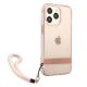 4. Guess Translucent Stap Case for iPhone 13 Pro Max - Pink
