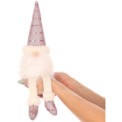 15. SHINY SANTA DECORATIVE gnome 38+20CM PINK