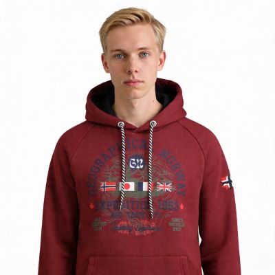 10. Geographical Norway DB 100 M sweatshirt WZ3006H/GN-Burgundy