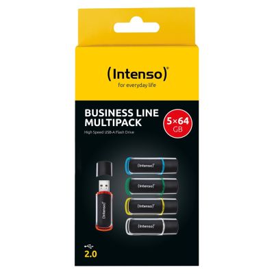 7. Intenso 3511595 USB Flash Drive 64 GB USB Type-A 2.0 Black, Red, Green, Transparent, Yellow, Blue