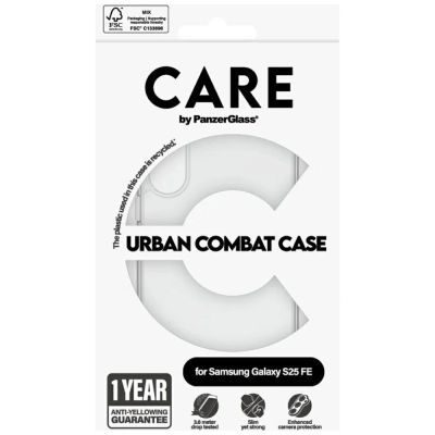 4. CARE by PanzerGlass Flagship Urban Combat Case for Samsung Galaxy S25 FE - Transparent