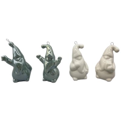 14. CERAMIC SANTA CLAUS CHRISTMAS BALL 7.8 CM 1 pc