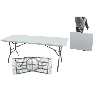 8. CATERING TABLE FOLDABLE INTO A SUITCASE 180x70CM MAX.100KG WHITE