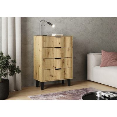 5. SCANDI 4S SLIM CHEST OF DRAWERS, ARTISAN OAK