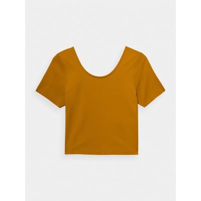 5. Women's quick-drying yoga crop top T-shirt 4F
