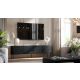3. 4-Door TV Cabinet PALAZZO BIS 201x40x60 cm, Matt Black