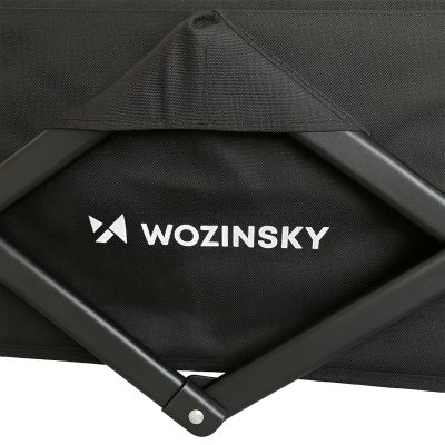 19. Wozinsky WZP-100 beach, tourist, garden trolley, durable, wide wheels, with safety net up to 100 kg - black