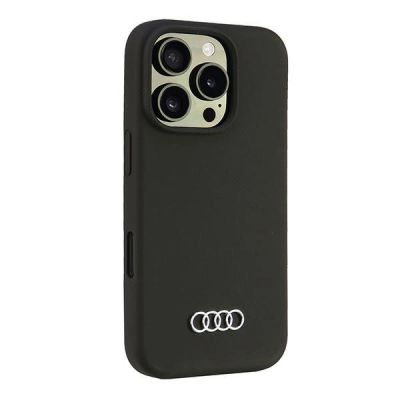2. Audi Silicone Case iPhone 16 Pro 6.3" black/black hardcase AU-LSRIP16P-Q3/D1-BK