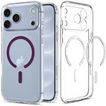 Spigen Ultra Hybrid Mag MagSafe Case for iPhone 18 Pro / 17 Pro – Clear Burgundy
