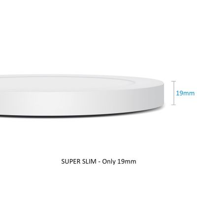 2. LED ceiling panel 7in1 recessed surface-mounted ultra slim 30W 3 colors (WW, NW, CW) Led4U LD142 microwave built-in power supply