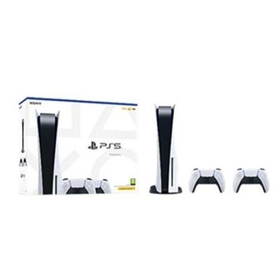 6. Sony PlayStation 5 Slim 1Tb white console + 2 controllers