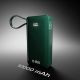 10. Powerbank SBS 10000 mAh 20W with built-in USB-C cable and digital display - green