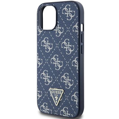 6. Guess 4G Triangle Metal Logo case for iPhone 15 Plus / 14 Plus - blue