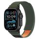 2. Tech-Protect Nylon Elite Strap for Apple Watch 44/45/46/49 mm - Green/Orange