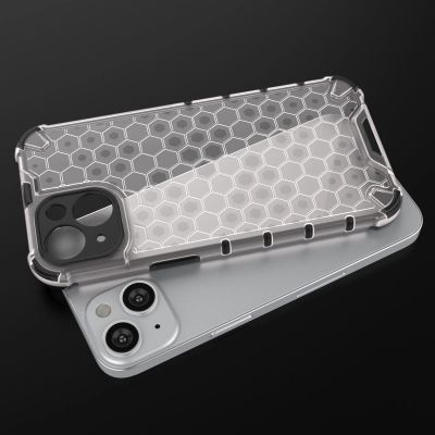 7. Honeycomb case for iPhone 14 Plus armored hybrid cover transparent