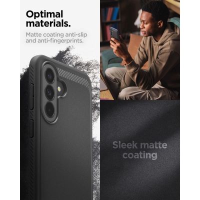 17. Spigen Rugged Armor Case for Samsung Galaxy A37 5G - Black