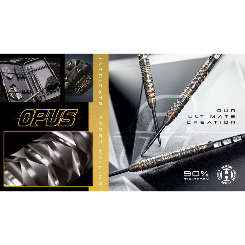 2. Harrows Opus 90% steeltip darts