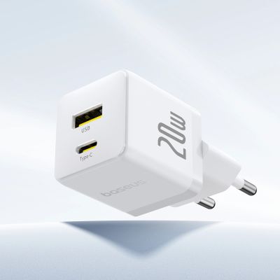 4. Baseus Palm 20W USB-C USB-A Wall Charger - White