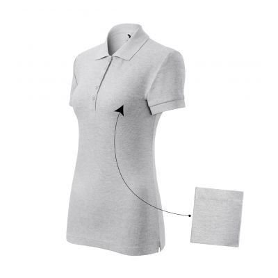 Malfini Cotton W MLI-21303 light gray melange polo shirt