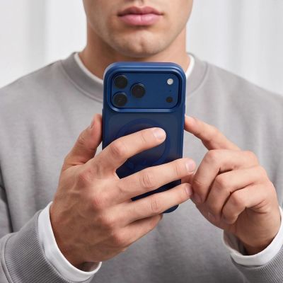 8. Tech-Protect Magmat Magsafe CC Case for iPhone 18 Pro / 17 Pro - Matte Navy Blue