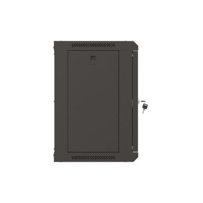 22. LANBERG WALL-MOUNTED RACK CABINET 19" 9U 540X350 BLACK GLASS DOOR (FLAT PACK)