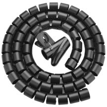 Unitek Cable Organizer Spiral Cable Organizer, 25 Meters, 22mm Diameter, Black