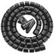 Unitek Cable Organizer Spiral Cable Organizer, 25 Meters, 22mm Diameter, Black